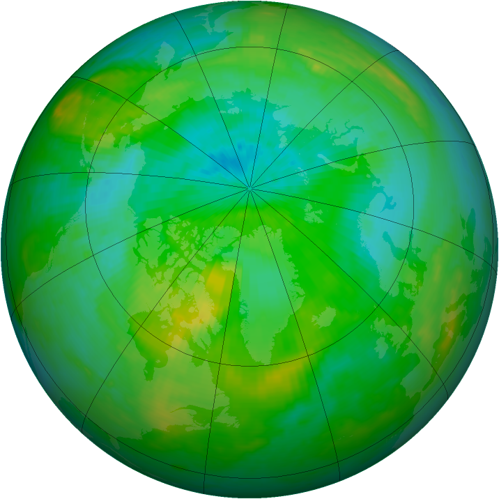 Arctic ozone map for 19 August 1979